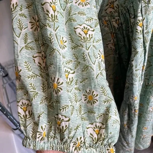 Pink Chicken Sage Green Floral Midi Dress - Picture 4 of 12